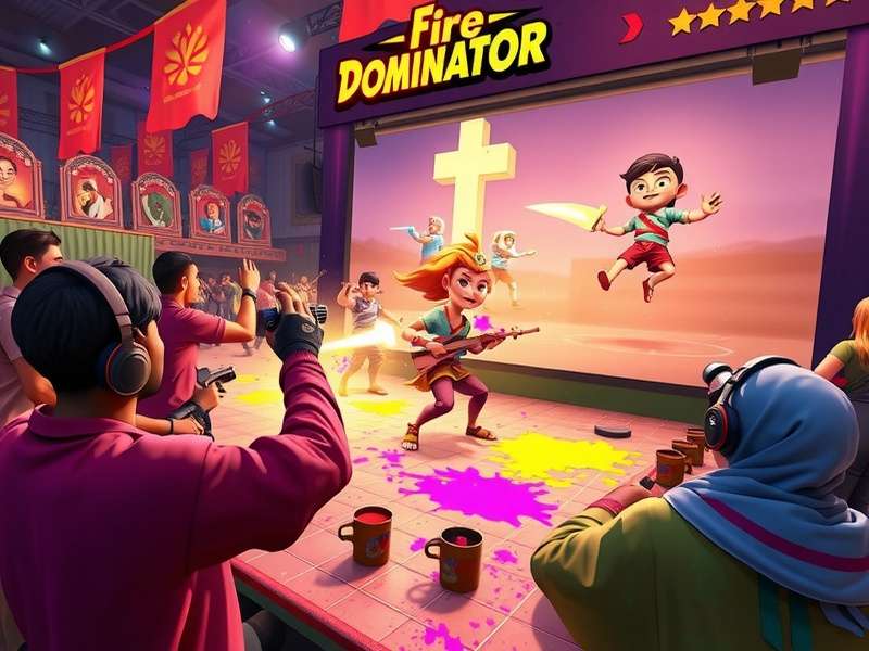 Fire Dominator Indian festival event showcasing Holi celebration